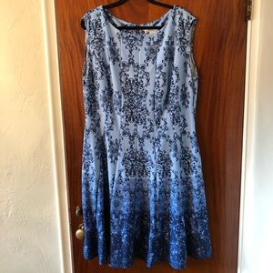 Dressbarn Woman Blue Ombre Floral dress